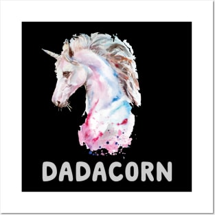 Dadacorn Unicorn Dad Father's Day Posters and Art